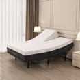 thumbnail image 6 of ESHINE Adjustable Bed Frame with 12 inch Split Queen Top Gel Memory Foam Mattress, Massage, USB Ports, Underbed Light, Head and Foot Incline, Grey Split Queen, 6 of 9