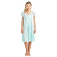 thumbnail image 4 of Women's Fancy Lace Neckline Silky Tricot Nightgown - Mint Green - Medium, 4 of 4