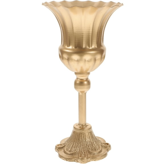 unbranded  European Style Wrought Iron Vase Golden Vintage Dining Room Table Decor