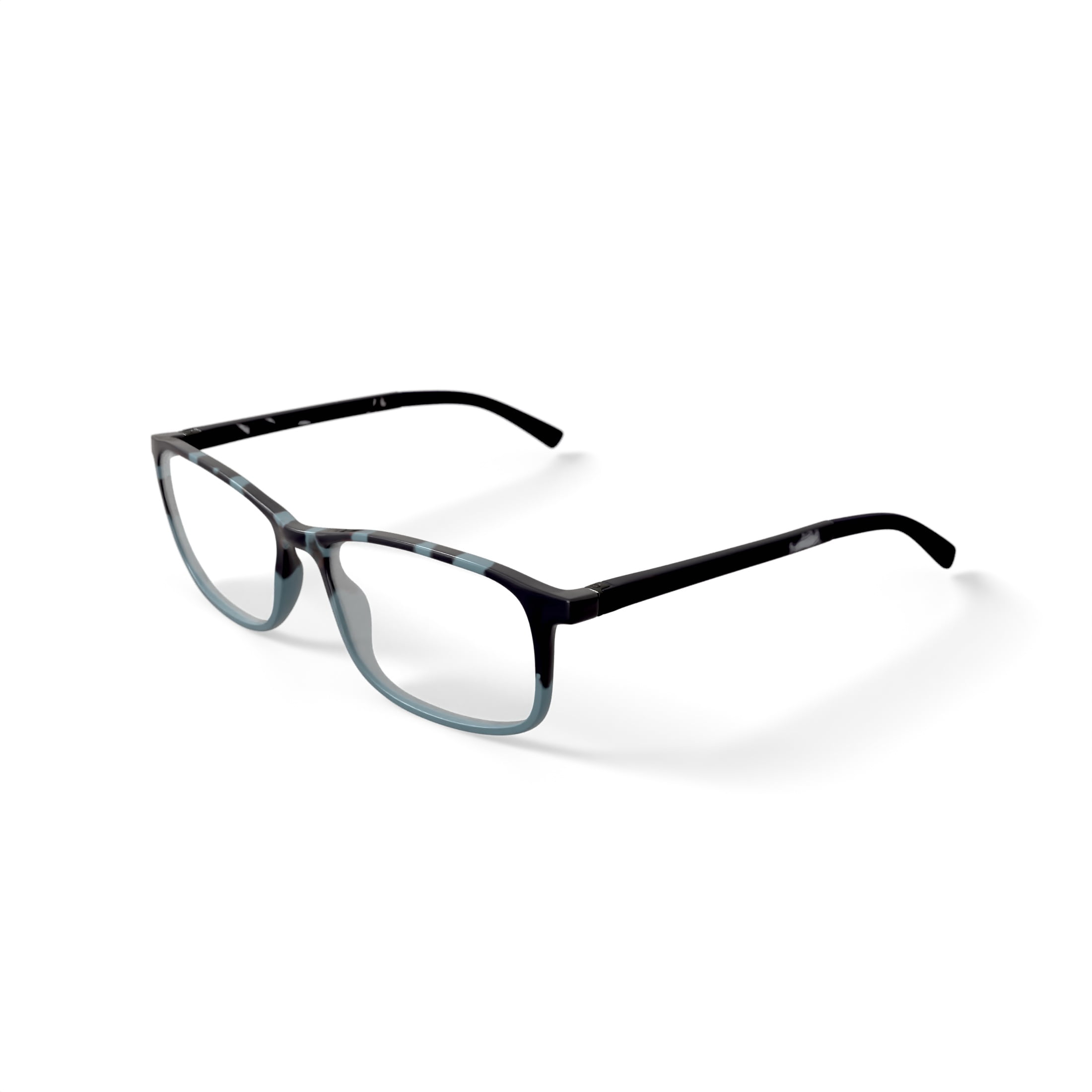 Bio Eyes Men's Arwen Rectangular Prescription Eyeglasses with Case, Green Tortoise Gradient