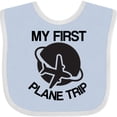 thumbnail image 3 of Inktastic My First Plane Trip Airplane Boys or Girls Baby Bib, 3 of 4