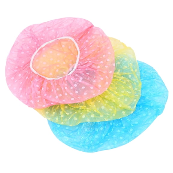 3pz Shower Cap, Luxury Polka Dot Shower Cap,Impermeabile Cuffia Doccia Elastico Per Capelli Shower Cap Bath Hat,Elastic Bath Cap for Women Shower Spa Salon