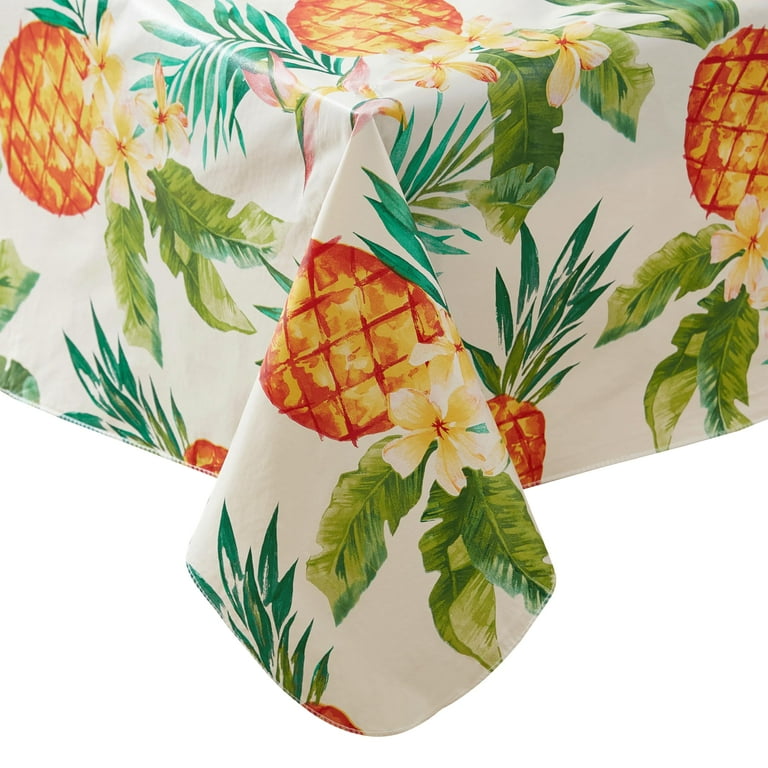 Newbridge Rectangle Vinyl Flannel Backed Tablecloth, 60 x 102 Inch