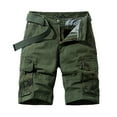 thumbnail image 1 of HXWCHs Pantalon Cargo Léger pour Homme, Extérieur Décontracté, Taille Élastique, Coupe Décontractée, pour la Randonnée, la Pêche et le Travail 32 Vert Armée, 1 of 7