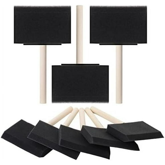 Bates- Foam Paint Brushes, 4 Inch, 8 Pack, Sponge Brushes, Sponge Paint Brush, Foam Brushes for Painting, Foam Brushes for Staining, Paint Sponges, Foam Brushes for Mod Podge Brushes Black