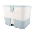 thumbnail image 1 of Cosmetic Storage Box, Portable Compartment Design Dustproof Cosmetic Storage Box 2 Layers Drawer Large Capacity Makeup Storage Box with Handle for Nail Polish Nail Art, 1 of 7