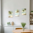 thumbnail image 4 of ZHONGYUTONG Tropical Beach Wall Art 3 Pieces Seaside Palm Tree Picture Print on Canvas Seascape Artwork Rustic Ocean Bathroom Decor Framed (11.00" x 14.00" x 3PCS), 4 of 6
