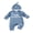 Blue, variant on Cjfdfy Newborn Baby Boy Girl Fall Outfit Hello I'm New Here Print Long Sleeve Ribbed Romper And Hat Infant Cute Coming Home Fall Winter Outfit 0-6 Months