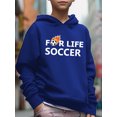 thumbnail image 3 of 5-14Y Kid Boys Hoodies Tops SOCCER Slogan Print Long Sleeve Casual Pullover Sweatshirt Perfect For Spring Fall, 3 of 8