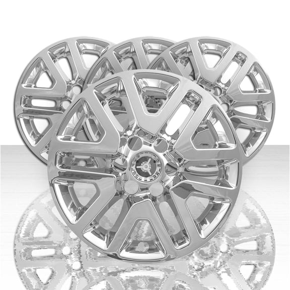 Set of 4 16" 6 "V" Spoke Wheel Skins for 2014-2019 Nissan Frontier SV - Chrome