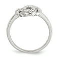 thumbnail image 2 of Sterling Silver Rhodium-plated CZ Knot Ring - Size 8, 2 of 3