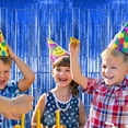 thumbnail image 4 of 2 Pack Blue Fringe Backdrop Curtains, Blue Streamers Party Backdrop, Baby Shower Decorations, Party Decorations Supplies For Birthday, Holidays, Parties & More, 4 of 7