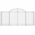 thumbnail image 4 of vidaXL Arched Gabion Baskets 4 pcs 78.7"x19.7"x31.5"/39.4" Galvanized Iron, 4 of 4