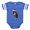 Royal Blue, variant on - Santa Boxer Christmas - Cute Infant Baby Football Bodysuit
