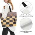 thumbnail image 3 of Pofeuu Chess Board With Pawns Print Reusable Grocery Bags - Washable, Foldable, Packable Tote, Large Handles, Heavy Duty, Zippered Top Pouch, 3 of 8