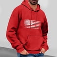 thumbnail image 2 of Wyobmus Flight U.S. Flag Hoodies for Men Casual Printed Sweatshirt Lightweight Long Sleeve Sport Pullover With Pocket Drawstring Workout C-Red, 2 of 3