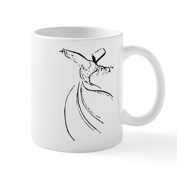 CafePress - Whirling Sufi Dervish Mug - 11 oz Ceramic Mug - Novelty Coffee Tea Cup