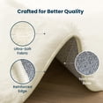 thumbnail image 5 of Sleep Zone Fluffy Round Shaggy Rug, Non Slip Soft Plush Carpet, Easy Clean Indoor Floor Mat, Beige 5ft Round, 5 of 8