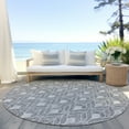 thumbnail image 6 of Addison Rugs Chantille Indoor/Outdoor Transitional Geometric Gray Washable Round Rug, 8' x 8', 6 of 6