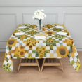 thumbnail image 3 of Sunflower Checkered Pattern Square Tablecloth,Waterproof Square Table Cover,Wipeable Spillproof Washable Table Cover for Home Kitchen Party Decor 42"X42"(107x107cm), 3 of 6
