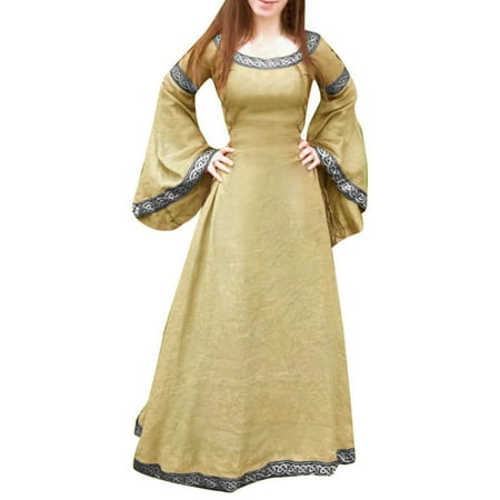 

Halloween Day Halloween Women Cosplay Costumes Gothic Retro Long Sleeve Printing Corset Dress Renaissance Dress Cosplay Costumes