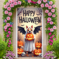thumbnail image 3 of Decorative Design Happy Halloween Banner Animal Theme Pumpkin Decor Ghost Costume Bat Decoration for Halloween Party Indoor Decoration Outdoor Celebration, 3 of 9