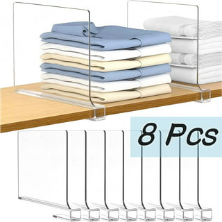 Alipis 4pcs Partition Plate Plastic Clothes Drawers Cabinet Drawers Kitchen  Cabinet Shelf Closet Wire Shelf dividers White Shelves Divider Shelf