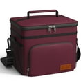 thumbnail image 2 of HOTOR Insulated Lunch Box for Men and Women, Portable Soft Cooler Bag with 4 Pockets, Adjustable Shoulder Strap, Red, 2 of 3