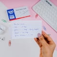 thumbnail image 6 of BAZIC Ruled Index Cards 3"X5" 100 Count, White Ruled Lined Flashcards, 6 of 8