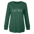thumbnail image 4 of ShiShine Valentines Day Sweatshirt for Women Heartbeat Graphic Cute Shirts Printed Pullover, 4 of 4