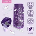 thumbnail image 5 of Bentgo Kids Water Bottle - Leak-Proof, Durable Tritan, BPA-Free 15 oz. Cup for Kids/Toddlers Ages 3+, Safe Sip Spout, Carrying Handle, & Dishwasher Safe for School, Sports, Daycare & Camp (Unicorn), 5 of 9