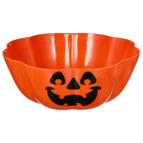 Niceauty 1 Pc Pumpkin Salad Bowl Orange PP Snack Container for Party