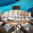 thumbnail image 6 of Fall Pumpkins Leaves Round Tablecloth, Fitted Table Cover with Elastic for 36"-44" Round Tables, Thanksgiving Wildflowers Country Fence Table Cloth Outdoor Indoor Dinning Party Waterproof Tablecloths, 6 of 7