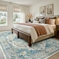 thumbnail image 3 of FEELHOME 8'x10' Area Rug Machine Washable Soft Vintage Distressed Non Slip Carpet for Living Room Bedroom Dining Room Light Blue, 3 of 7