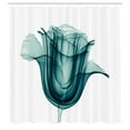 thumbnail image 3 of Ambesonne Rose Shower Curtain, Flowers Nature, 69"Wx75"L, Teal White, 3 of 5