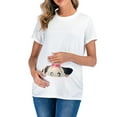 thumbnail image 3 of DYMADE Womens Summer Breathable Casual Cartoon Baby Print Short Sleeve Round Neck Pregnancy Maternity T-Shirts, 3 of 4