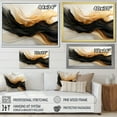 thumbnail image 4 of Designart "Fusion Of Gold And Black Gentle Waves IV" Abstract Shapes Floater Framed Wall Art Prints, 4 of 5
