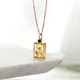 thumbnail image 4 of Gem Stone King 6.86 Ct Octagon Yellow Citrine Black Onyx 18K Rose Gold Plated Silver Pendant, 4 of 4