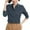 Navy, variant on Shirt Style Top for Women Fashion Loose Long Sleeve Solid Color Button Knit Cardigan with Notched Lapel Black,S