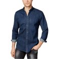 thumbnail image 1 of I.N.C Mens Denim Button Up Shirt, Blue, X-Small, 1 of 1