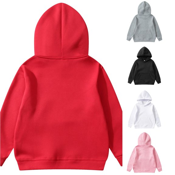 Tanghaowl Girls Pullover Boys Girls Toddlers Pullover Hoodie Sweatshirts for Casual Comfortable Style and Warmth Red2 8-10 Years