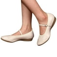 thumbnail image 3 of YLYL Women Mary Jane Shoes with Arch Support Comfortable Casual Slip on Buckle Dress Ballet Shoes, 3 of 9