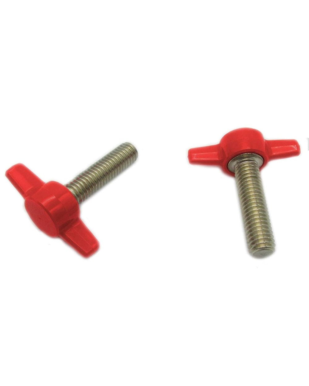 5/16" Thumb Screw Bolts with Red Butterfly Tee Wing Knob Plastic Grip 