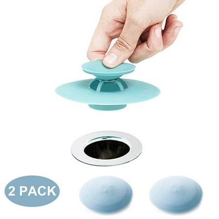 Rubber Water-drop Tub Drain Stopper Hair Catcher/Straine,2 in 1 Stop
