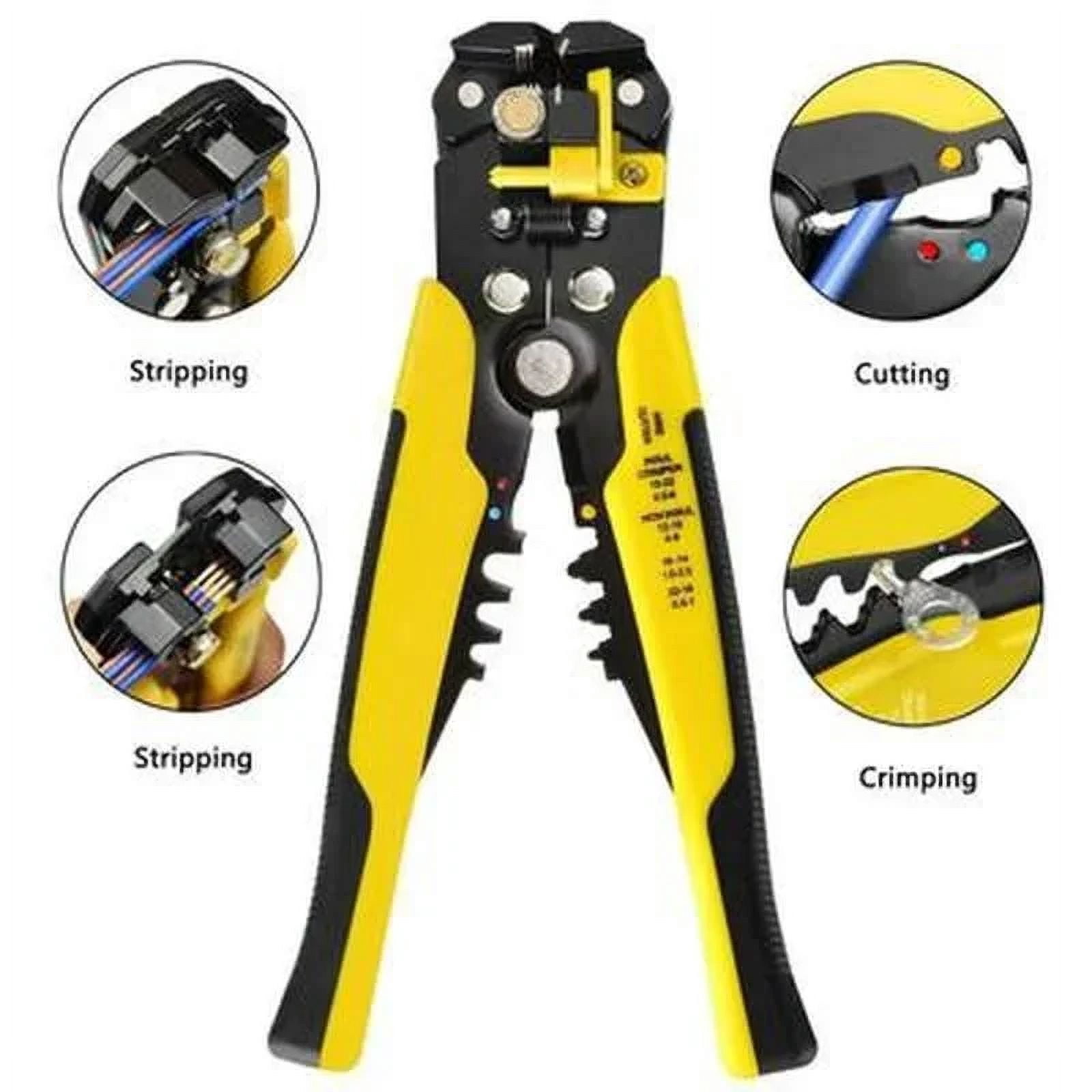 Automatic Wire Stripper & Crimper Tool，Multi-Functional, Adjustable 0.2-6.0mm² Stripping, 10-22AWG Crimping, Ergonomic Grip for Electrical DIY/Pro Use