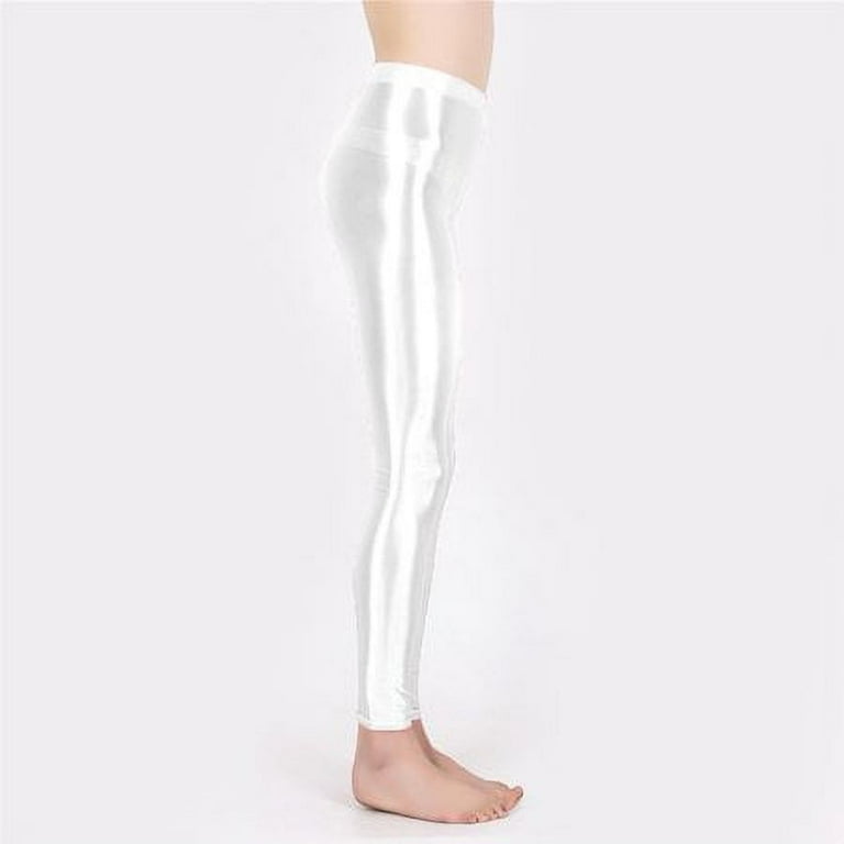 White top vinyl leggings