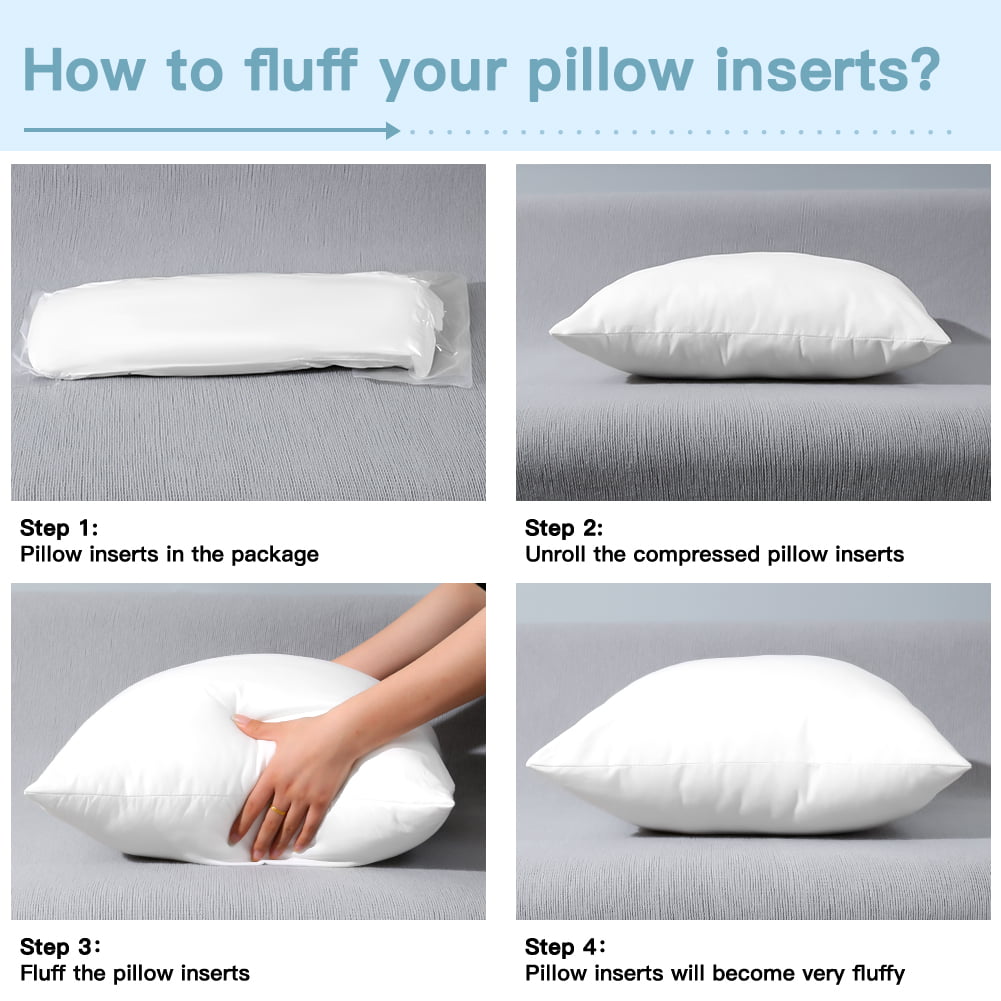 OTOSTAR Throw Pillow Insert, 18 x 18 Square Cushion Inner Soft Fluffy Plump  Stuffer Cushion Pad White Decorative Pillow Insert