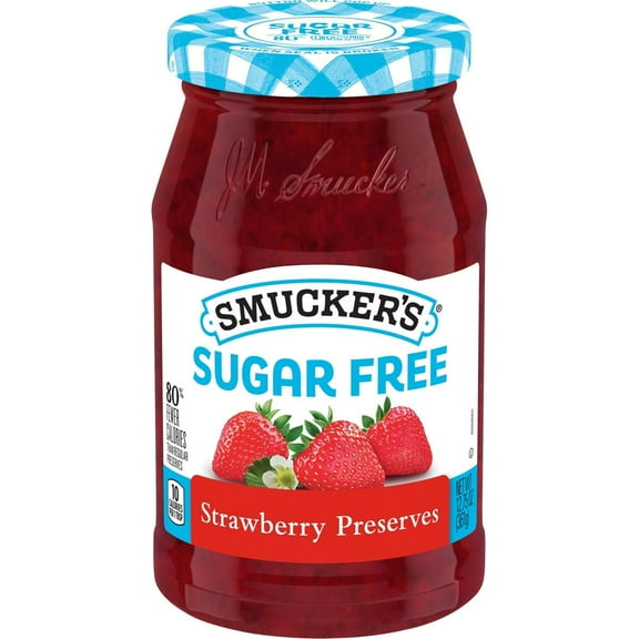Smuckers Sugar Free Strawberry Preserves, 12.75 Ounces - Pack of 2