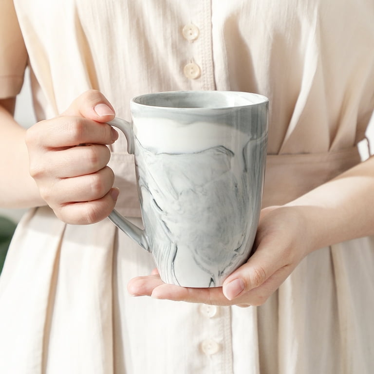 Vancasso Coffee Mugs Set of 6, 16 oz Porcelain, Grey photo 4
