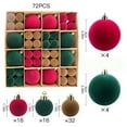 thumbnail image 7 of hengsof 72-Pack Velvet Balls Flocked Plastic Tree Ornaments Hanging Decor for Tree Twigs Mantel Centerpieces Ideal for Christmas Trimming, 7 of 7